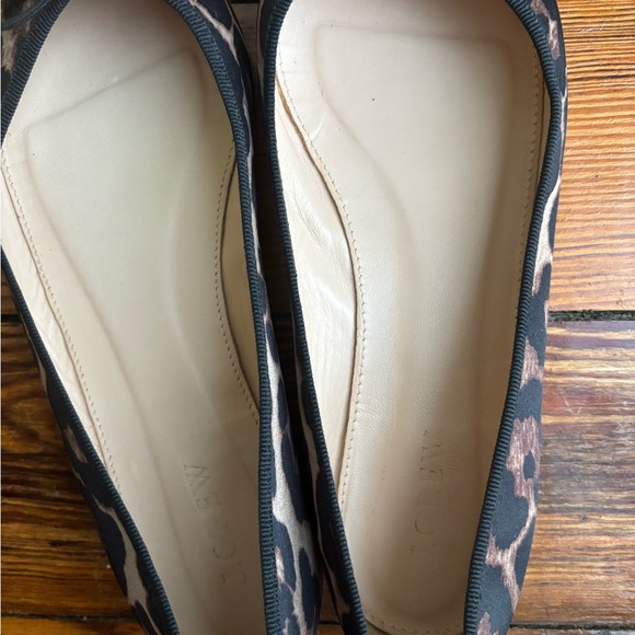 J.Crew Satin Gemma Ballet Flats in Leopard Print - Picture 3 of 6